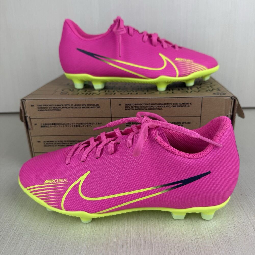 Nike Jr Vapor 15 Club FG/MG Soccer Cleats Youth Size 3.5Y Pink Blast Mercurial